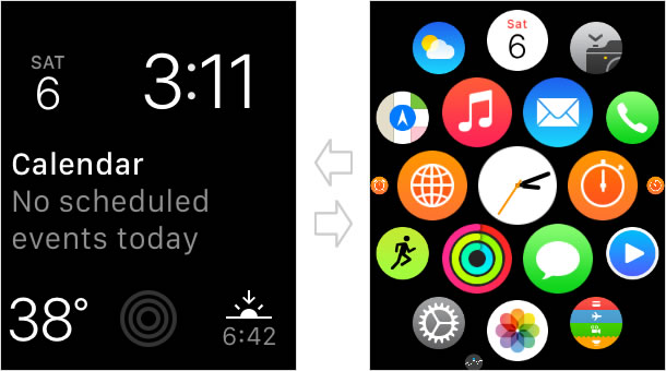 Watch face and Home screen