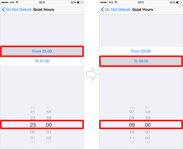 setting times