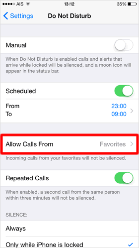 allow calls from