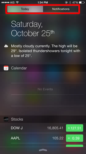 notifications show