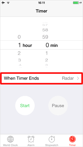 tap When Timer Ends