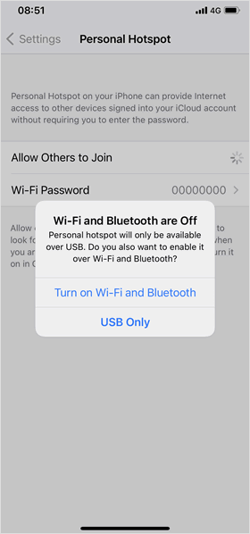 ในกรณีที่ฟังก์ชั่น Wi-Fi・Bluetooth ปิดอยู่