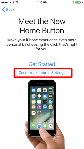 Meet new home button