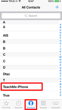 call in contacts