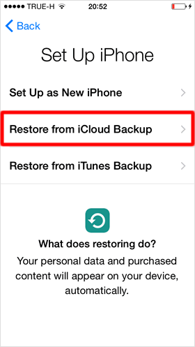 iPhone restore